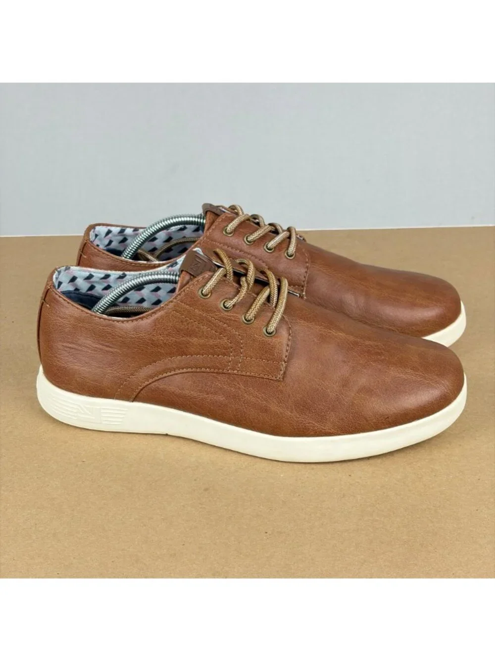 Ben Sherman Presley Oxford Lace Up Shoes Mens 8.5 Brown Faux Leather